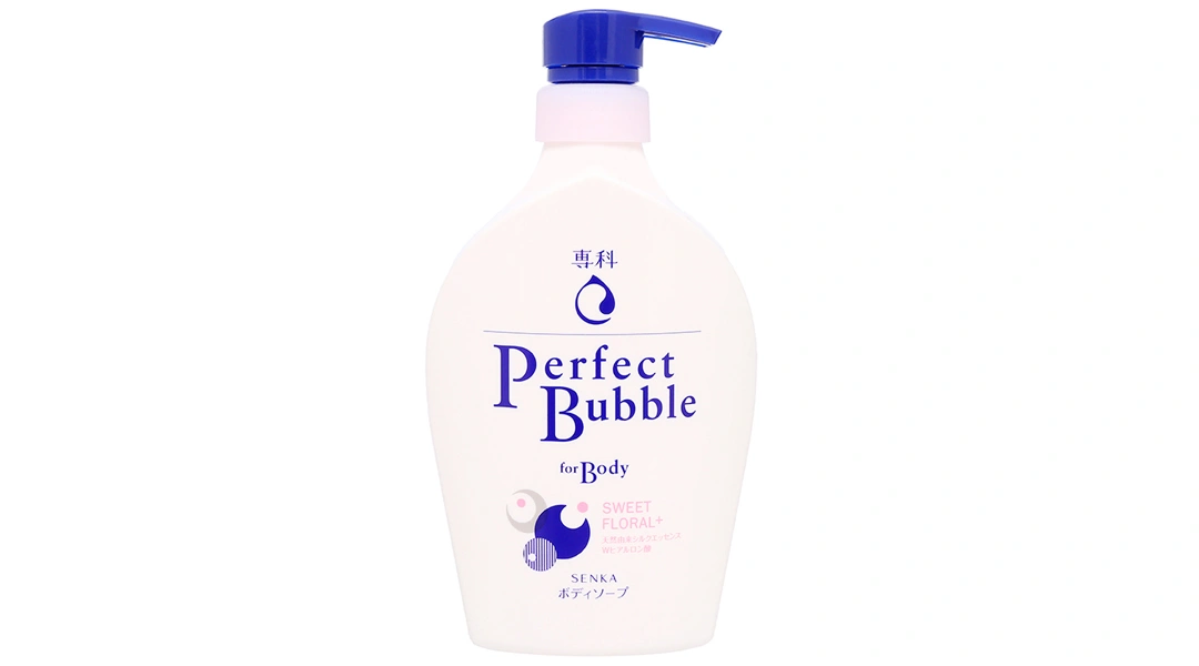 Sữa tắm Senka Perfect Bubble hương hoa hồng & đinh hương chai 500ml - 