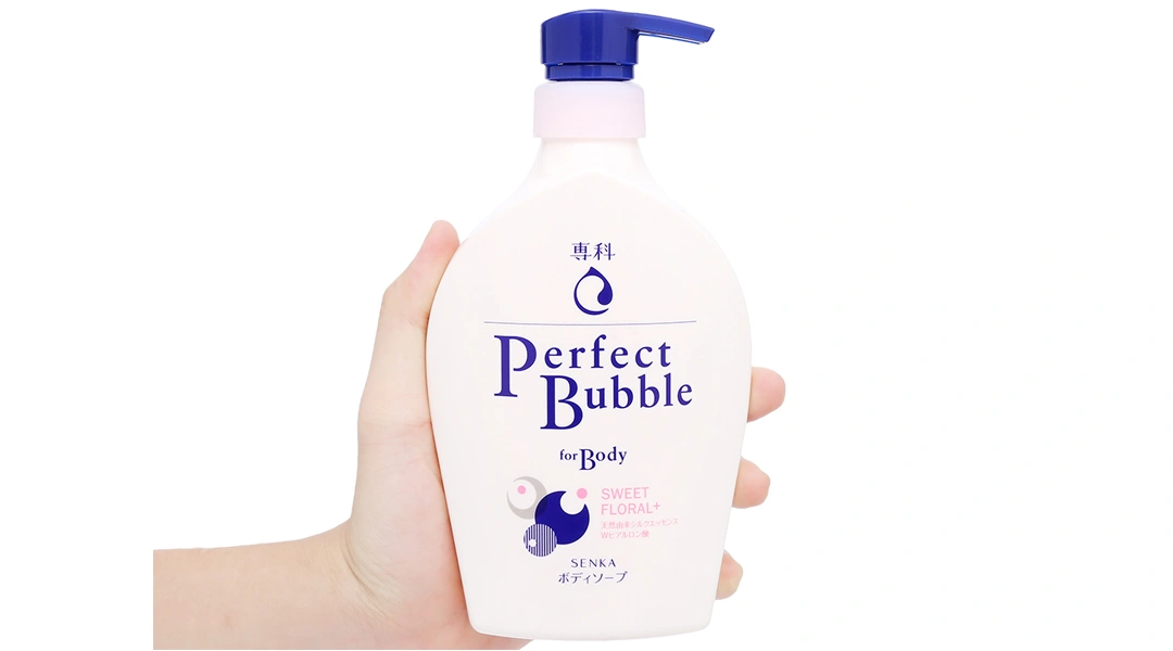 Sữa tắm Senka Perfect Bubble hương hoa hồng & đinh hương chai 500ml - 2