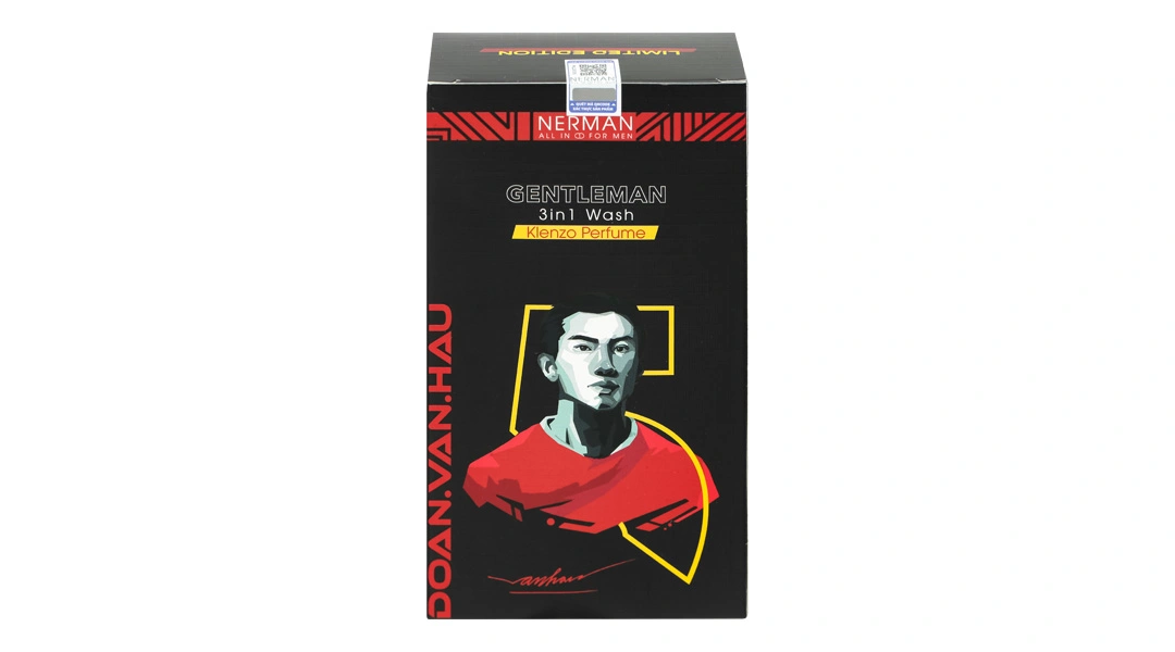 Gel tắm, gội, rửa mặt Nerman Gentleman 3in1 hương nước hoa chai 350ml - 11