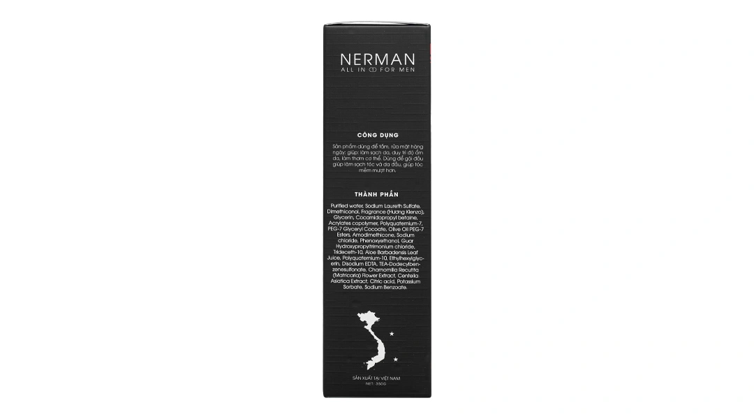 Gel tắm, gội, rửa mặt Nerman Gentleman 3in1 hương nước hoa chai 350ml - 13