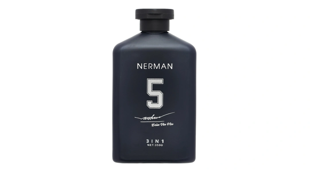 Gel tắm, gội, rửa mặt Nerman Gentleman 3in1 hương nước hoa chai 350ml - 17