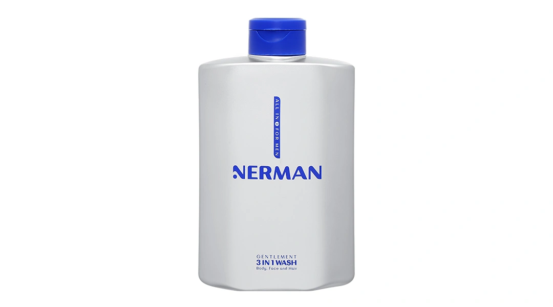 Gel tắm, gội, rửa mặt Nerman Gentleman 3in1 hương nước hoa chai 350ml - 7