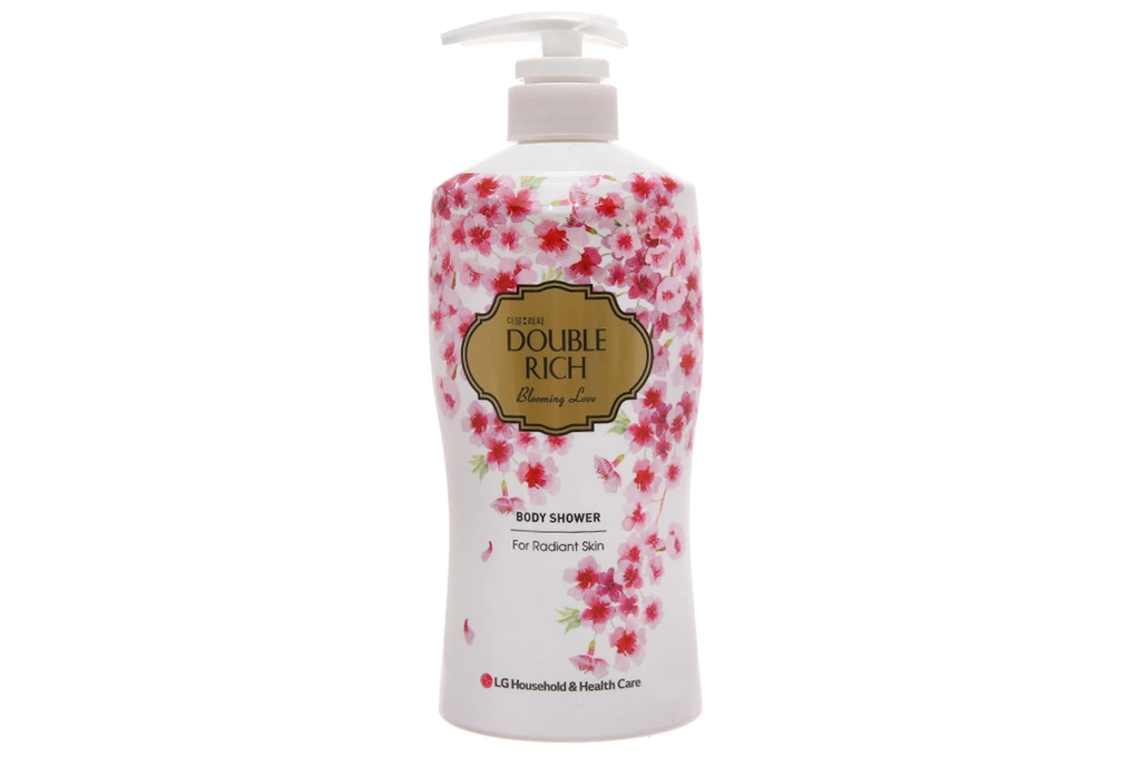 Sữa tắm Double Rich Blooming Love hương hoa anh đào chai 550g - 