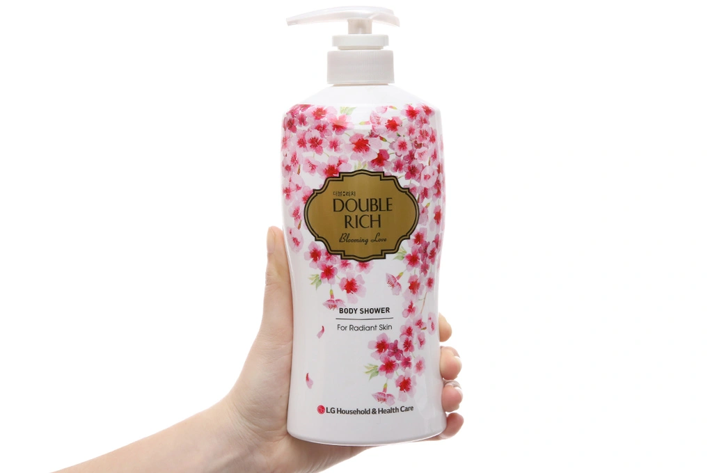 Sữa tắm Double Rich Blooming Love hương hoa anh đào chai 550g - 2