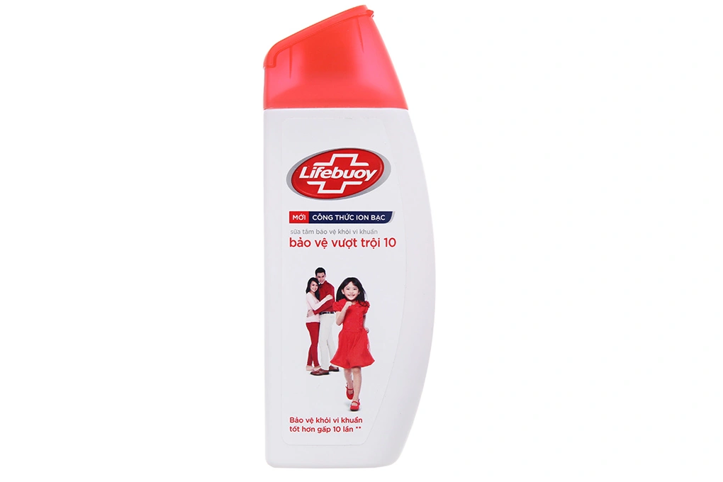Sữa tắm Lifebuoy công thức Ion bạc bảo vệ vượt trội 10 chai 250g - 