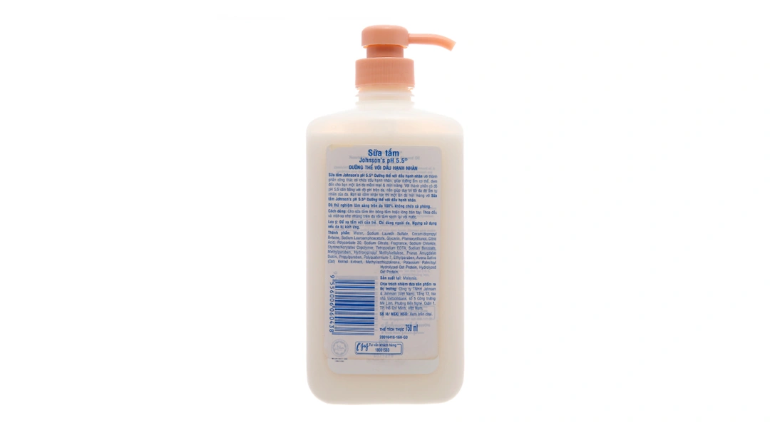 Sữa tắm Johnson's pH 5.5 dưỡng thể với dầu hạnh nhân giúp da mềm mại chai 750ml - 1