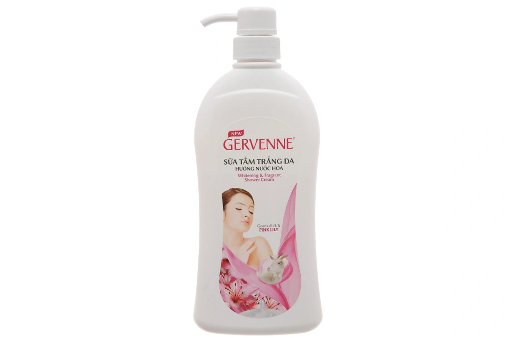 Sữa tắm Gervenne Lily Hồng trắng da hương nước hoa chai 450g - 