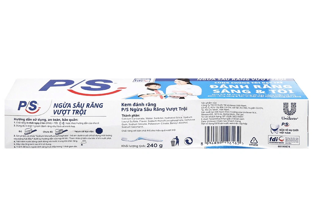 Kem đánh răng P/S ngừa sâu răng vượt trội tuýp 240g - 2