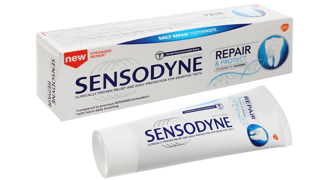Kem đánh răng Sensodyne Repair & Protect giảm ê buốt răng tuýp 100g - 