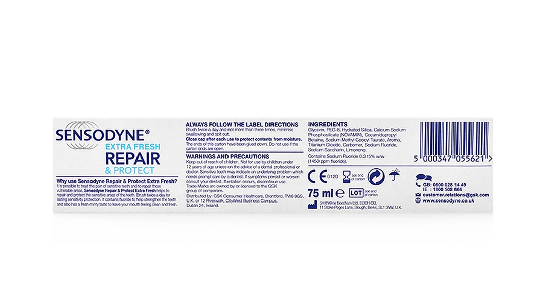 Kem đánh răng Sensodyne Repair & Protect Deep Repair Whitening tuýp 100g - 4