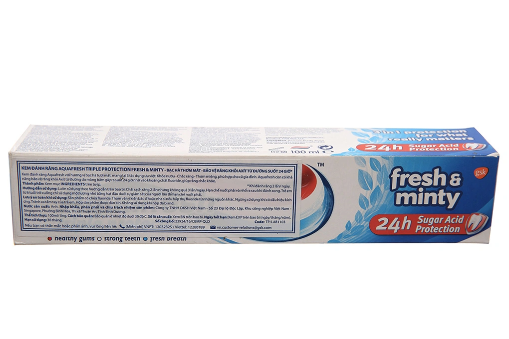 Kem đánh răng Aquafresh fresh & minty khỏe nướu, chắc răng tuýp 100g - 1