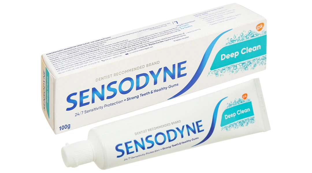 Kem đánh răng Sensodyne Deep Clean giảm ê buốt răng tuýp 100g - 