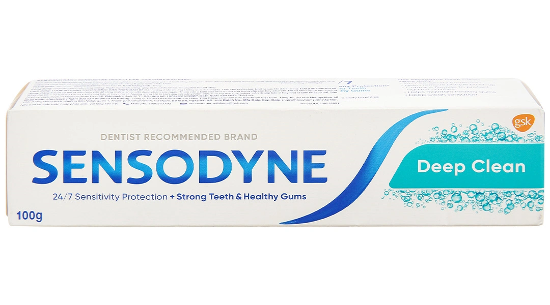 Kem đánh răng Sensodyne Deep Clean giảm ê buốt răng tuýp 100g - 1