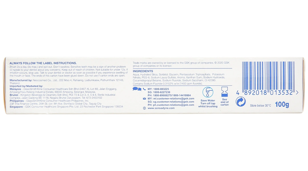 Kem đánh răng Sensodyne Deep Clean giảm ê buốt răng tuýp 100g - 2