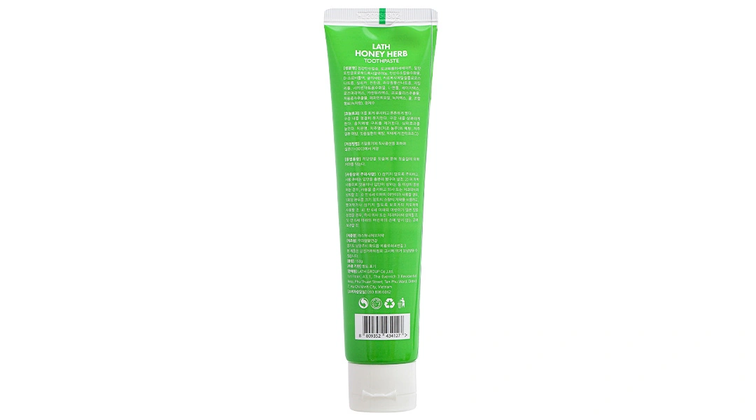Kem đánh răng Lath Honey Herb giúp răng chắc khỏe, hơi thở thơm mát tuýp 150g - 7