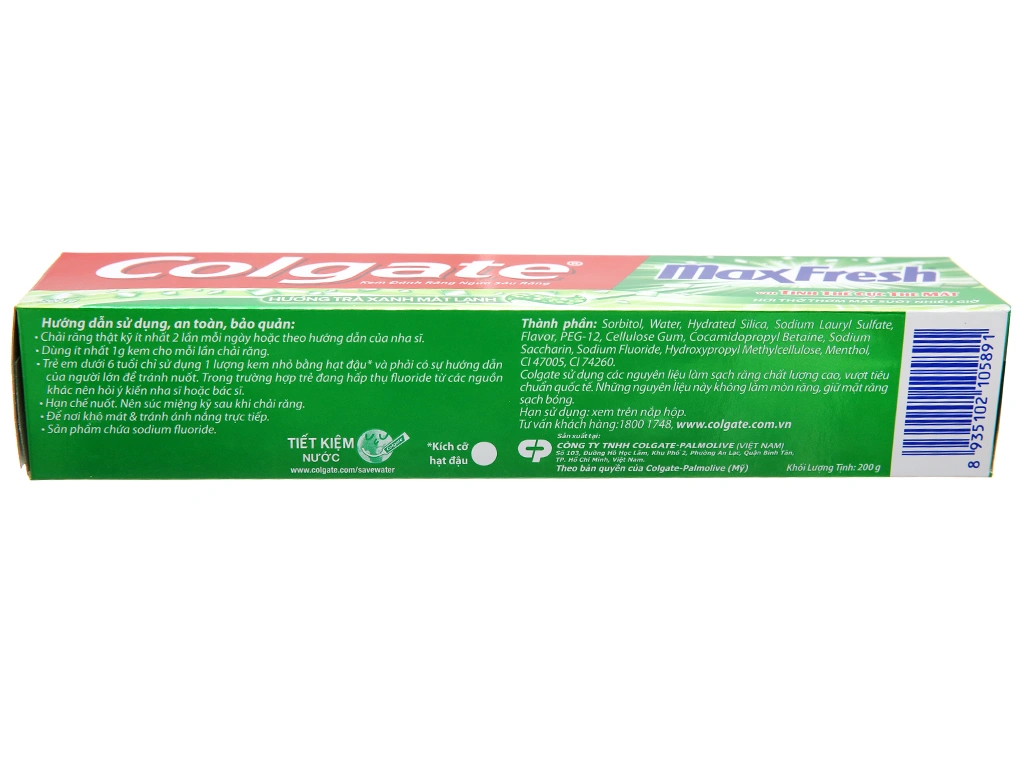 Kem đánh răng Colgate MaxFresh trà xanh tuýp 200g - 1