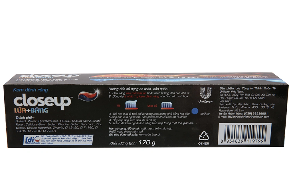 Kem đánh răng Closeup Lửa+Băng tuýp 170g - 1
