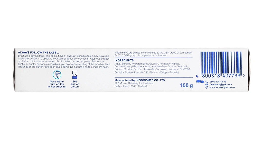 Kem đánh răng Sensodyne Cool Gel thơm mát, giảm ê buốt tuýp 100g - 4