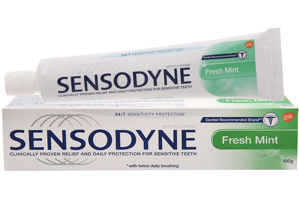 Kem đánh răng Sensodyne Fresh Mint giảm ê buốt tuýp 100g - 22