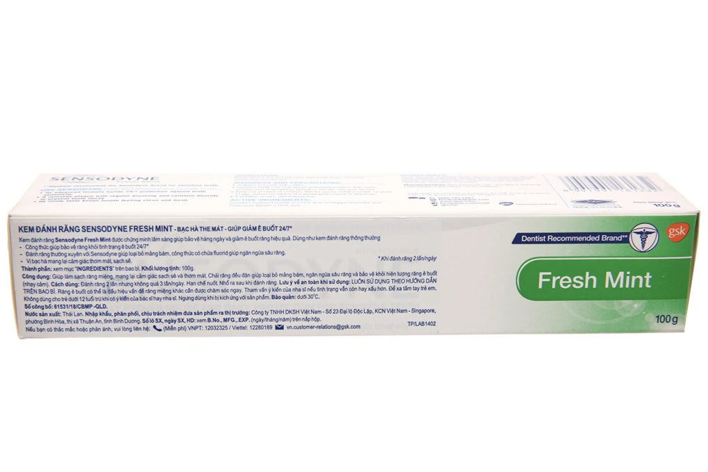 Kem đánh răng Sensodyne Fresh Mint giảm ê buốt tuýp 100g - 23