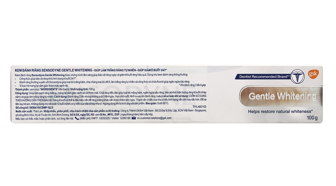 Kem đánh răng Sensodyne Gentle Whitening giúp làm trắng răng tuýp 100g - 19