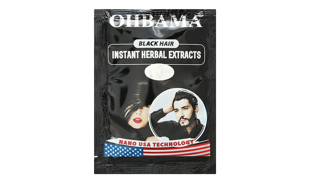Dầu gội đen tóc thảo mộc Ohbama hộp 10 gói x 20ml - 