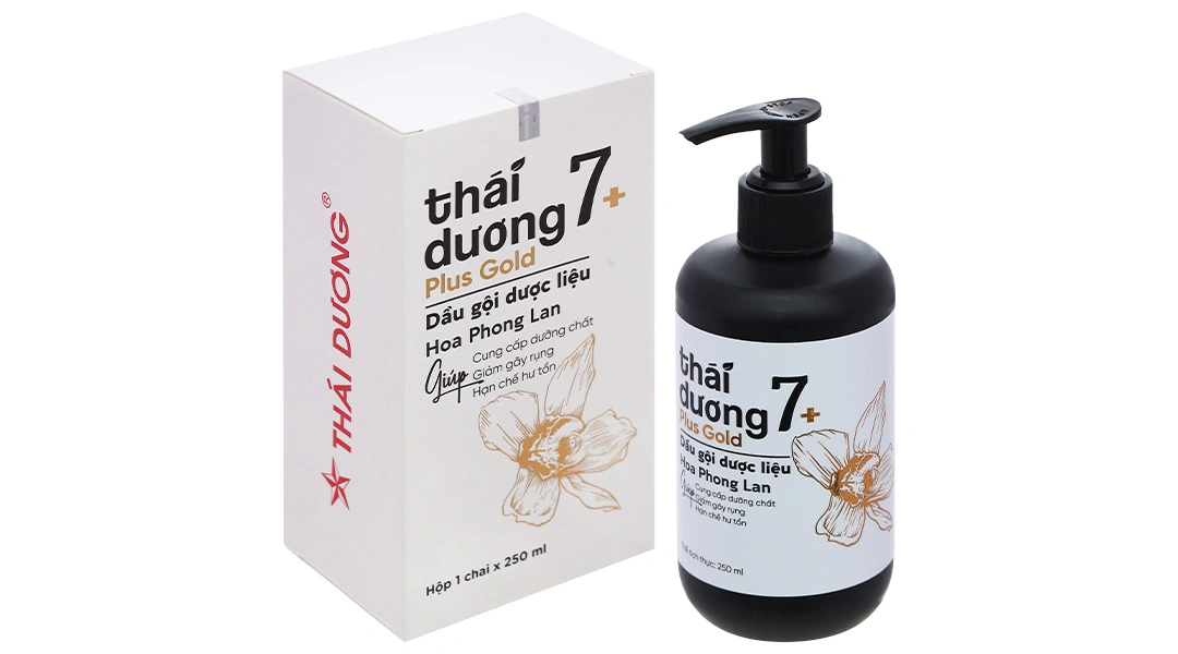 Dầu Gội Dược Liệu Thái Dương 7 Plus hỗ trợ phục hồi tóc chai 250ml - 1