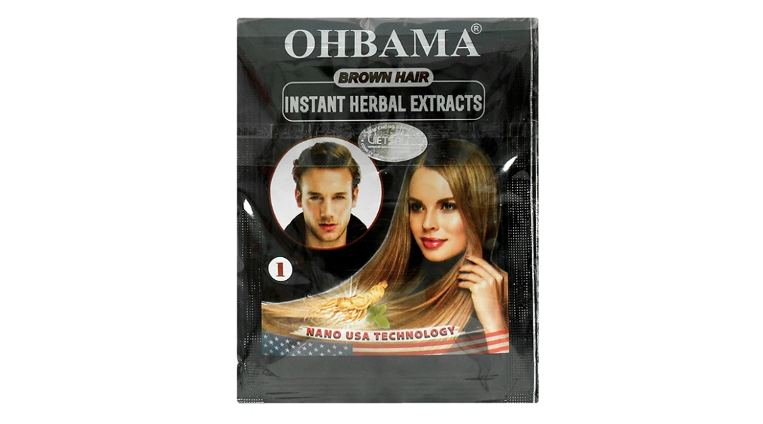 Dầu gội nâu tóc thảo mộc Ohbama gói 15ml - 
