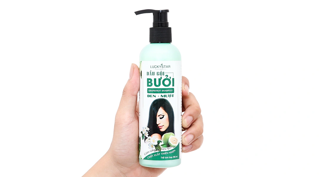 Dầu Gội Bưởi Lucky Star giúp tóc đen mượt, mọc tóc chai 250ml - 4