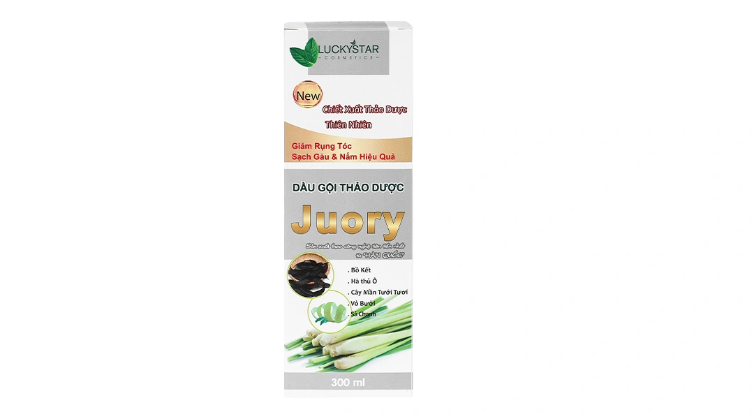 Dầu gội thảo dược LuckyStar Juory giảm rụng tóc, sạch gàu & nấm chai 300ml - 1