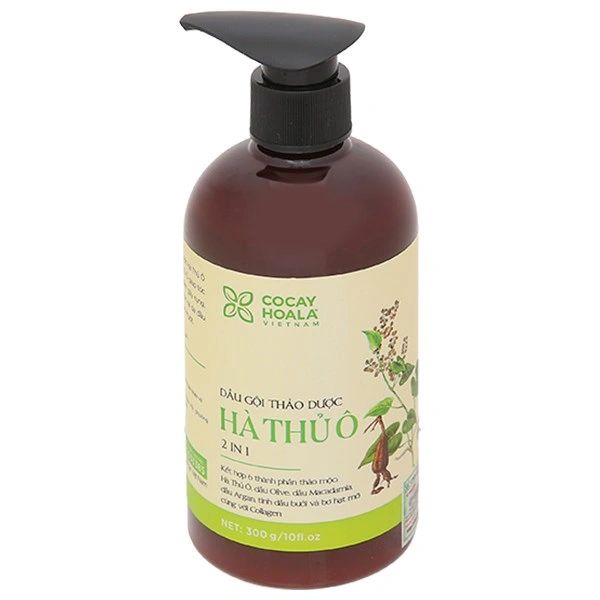 Dầu gội thảo dược Hà Thủ Ô 2 in 1 Cocay Hoala dưỡng tóc, giảm gãy rụng