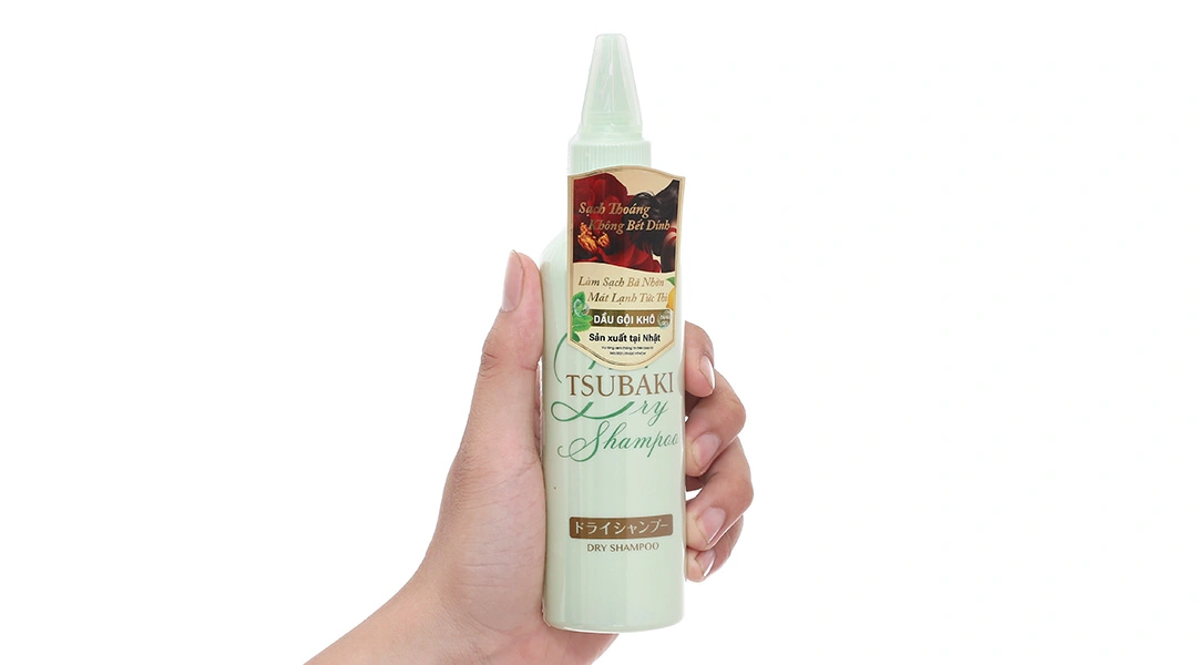 Dầu gội khô Tsubaki làm sạch bã nhờn, giúp tóc mềm mượt chai 180ml - 3