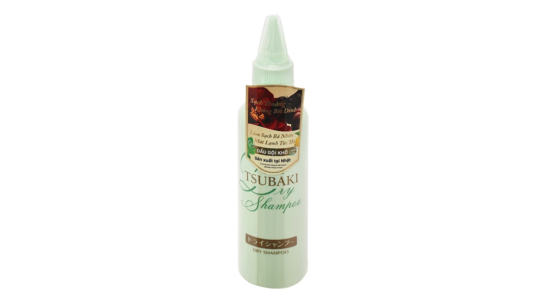 Dầu gội khô Tsubaki làm sạch bã nhờn, giúp tóc mềm mượt chai 180ml - 
