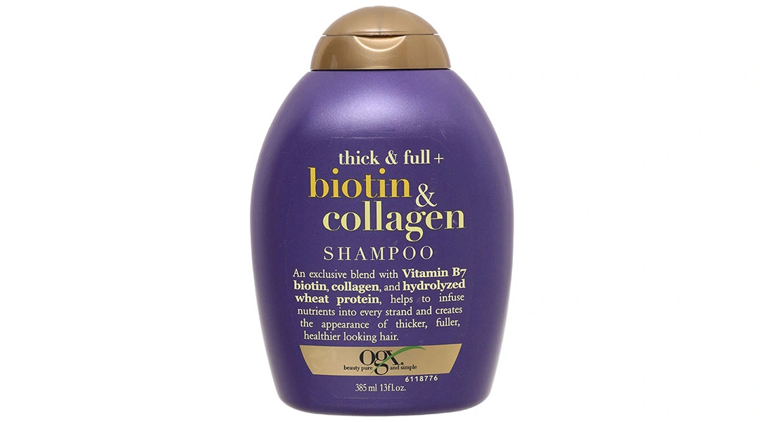 Dầu gội OGX Thick Full Biotin Collagen dưỡng tóc bồng bềnh chai 385ml - 