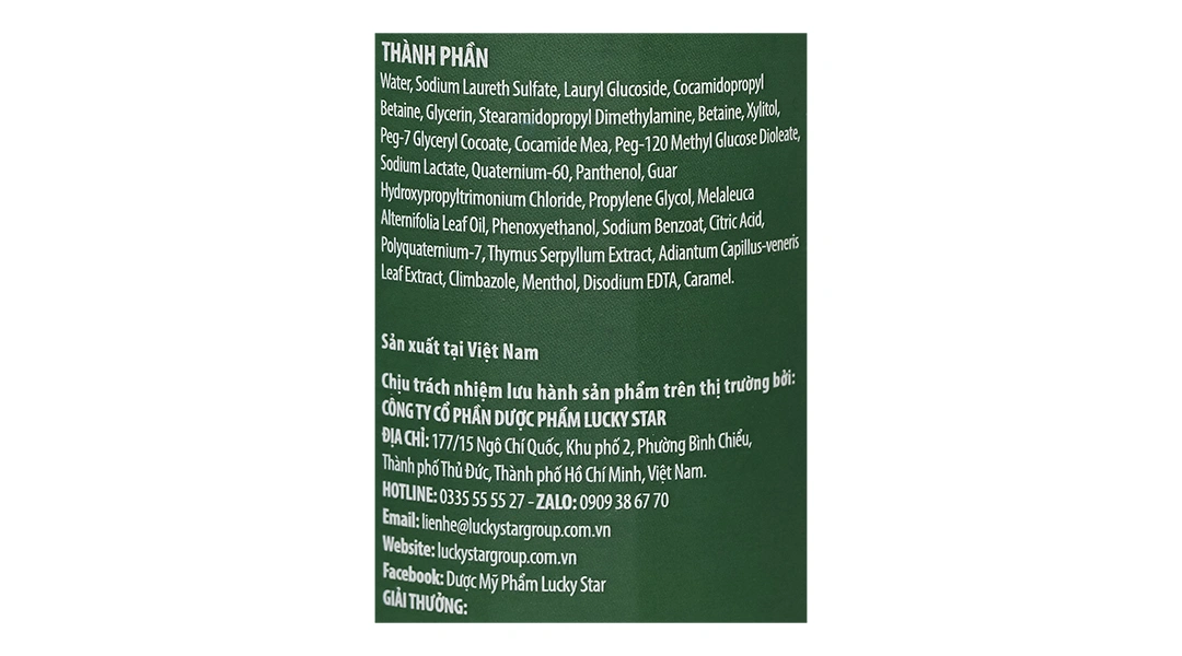 Dầu gội tràm trà Lucky Star làm sạch da đầu, giảm gãy rụng tóc chai 300ml - 4