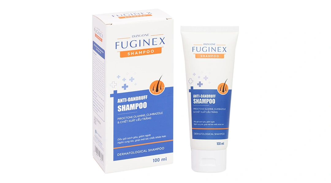 Dầu gội Dizigone Fuginex làm sạch gàu, giảm ngứa gãy rụng tóc tuýp 100ml - 