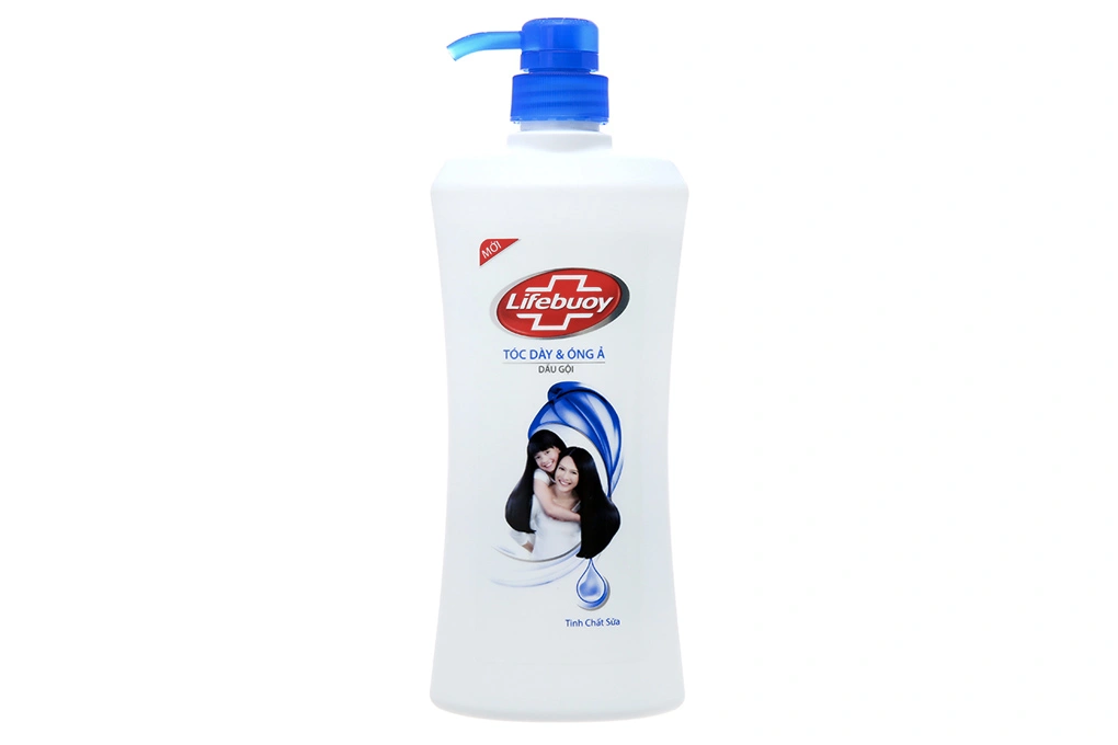 Dầu gội Lifebouy tinh chất sữa giúp tóc dày & óng ả chai 640g - 
