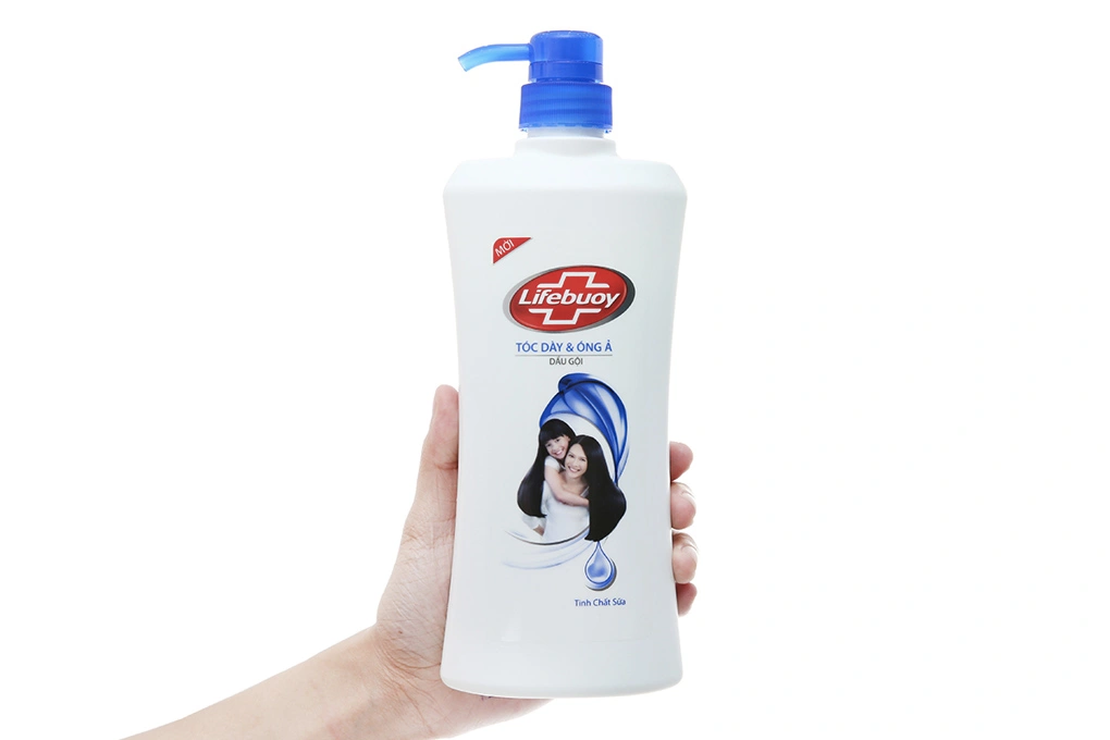 Dầu gội Lifebouy tinh chất sữa giúp tóc dày & óng ả chai 640g - 2