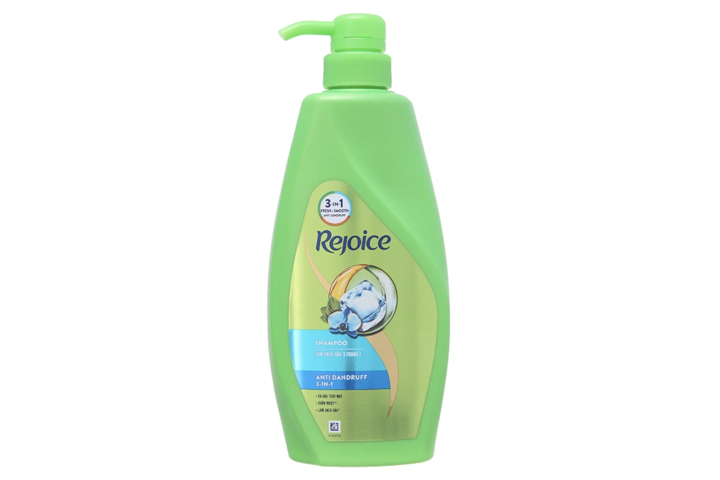 Dầu gội Rejoice Anti-dandruff 3 in 1 tinh dầu bạc hà sạch gàu chai 650g - 
