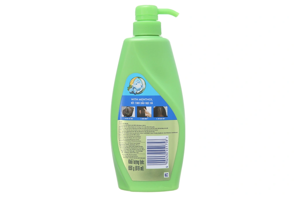 Dầu gội Rejoice Anti-dandruff 3 in 1 tinh dầu bạc hà sạch gàu chai 650g - 1