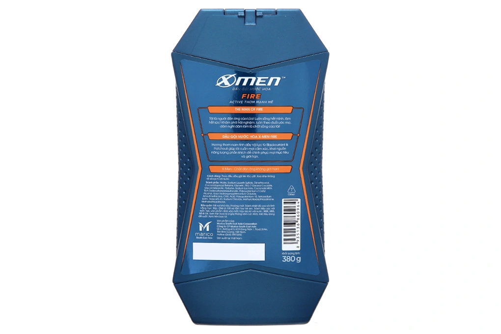 Dầu gội nước hoa X-men Fire x2 sức mạnh sạch sâu chai 380g - 1