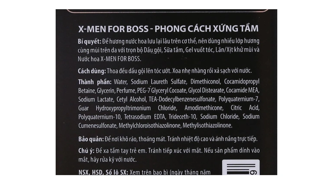 Dầu gội nước hoa X-men For Boss Intense chai 180g - 2