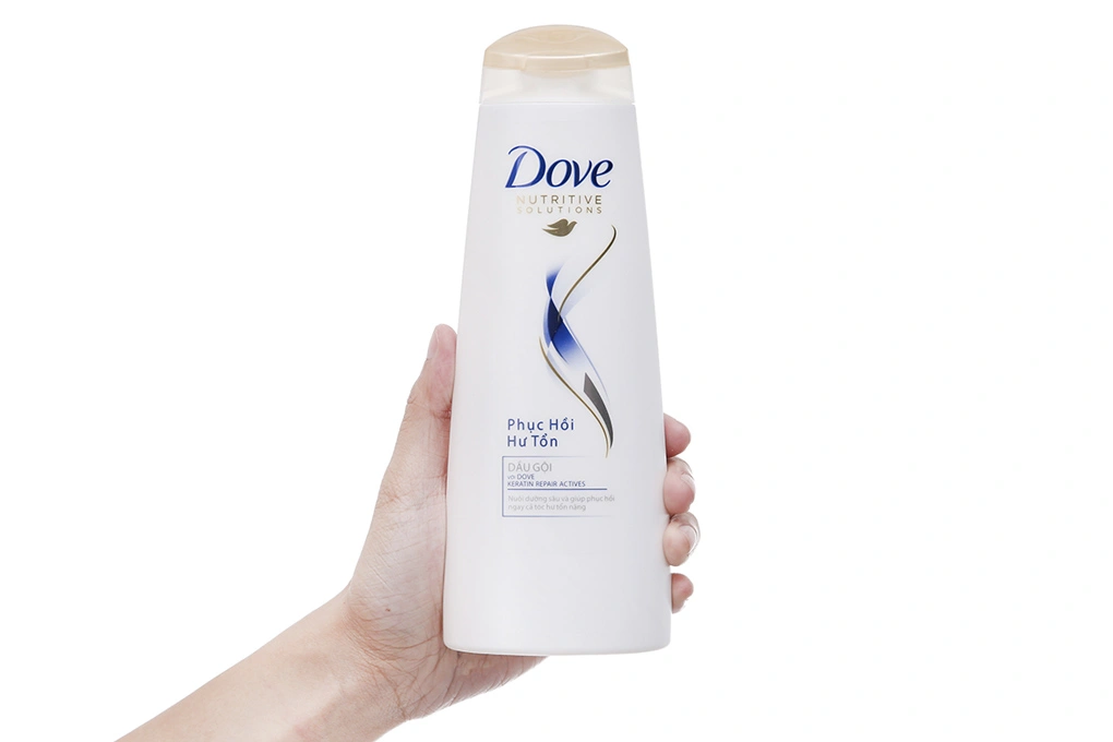 Dầu gội Dove keratin Repair Actives chai 340g - 2