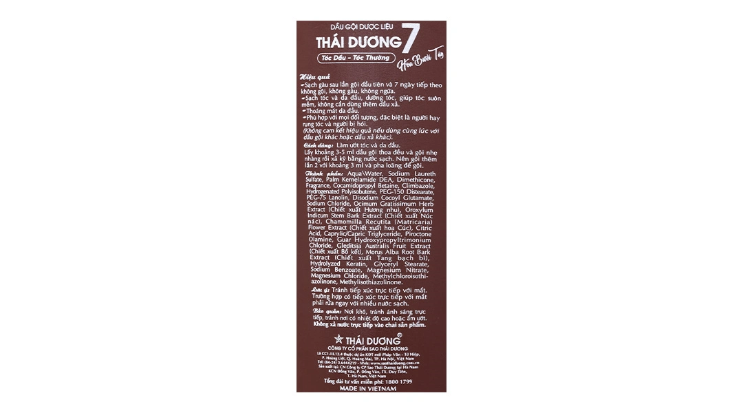 Dầu gội dược liệu Thái Dương 7 Gold sạch gàu, mềm mượt - 4
