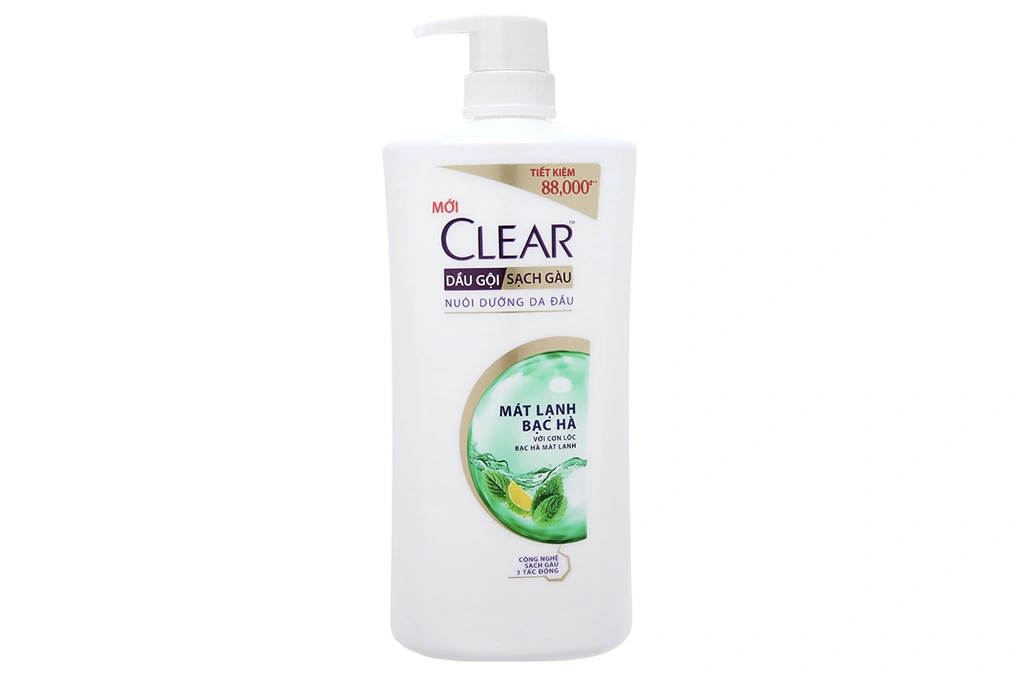 Dầu gội Clear mát lạnh bạc hà chai 900g - 