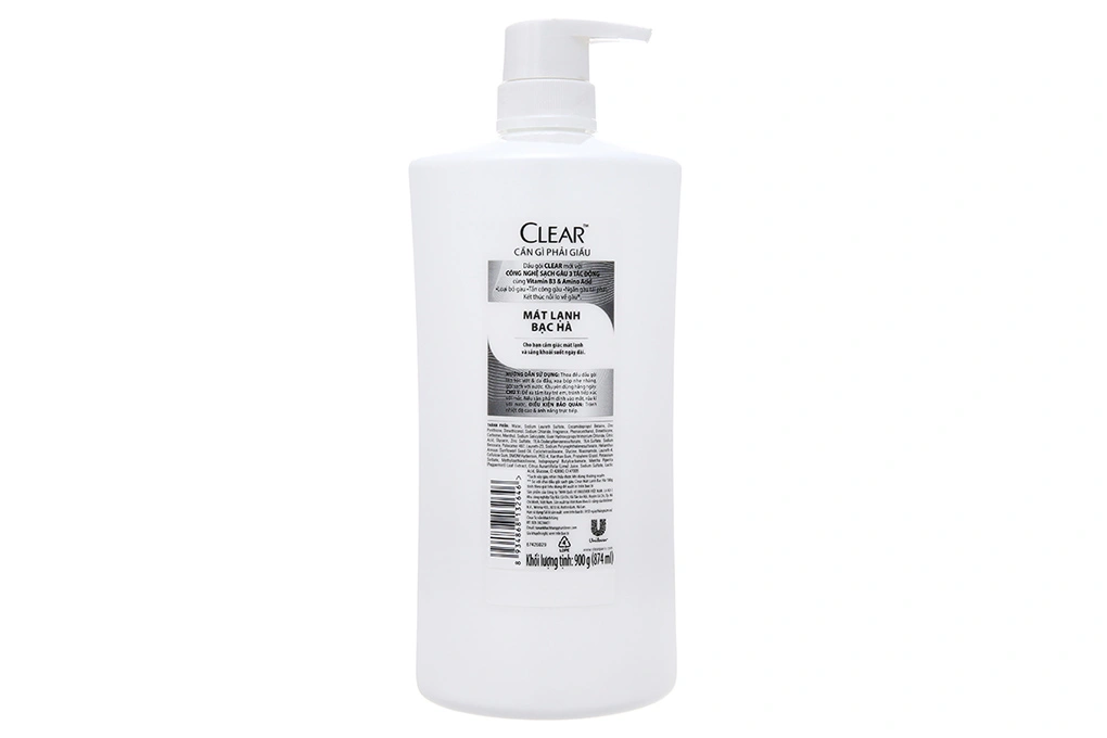 Dầu gội Clear mát lạnh bạc hà chai 900g - 1