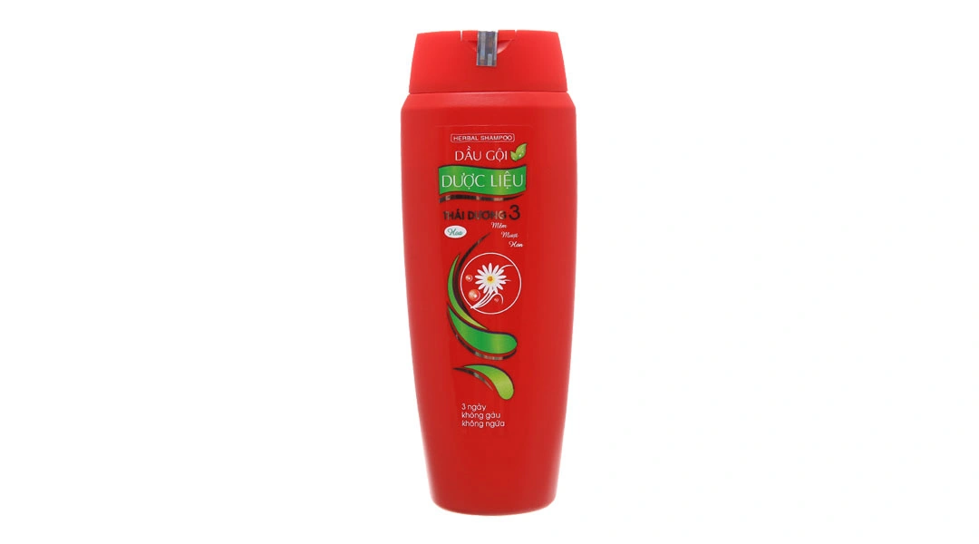 Dầu gội dược liệu Thái Dương 3 Gold hương hoa đào sạch gàu, mềm mượt - 2