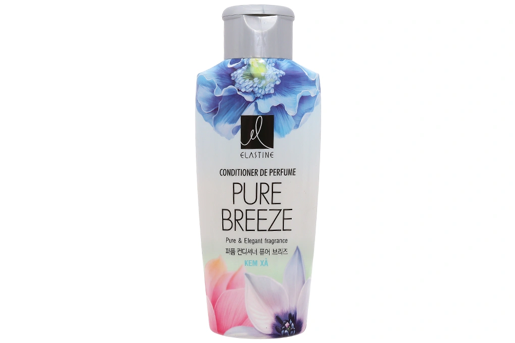 Kem xả Elastine Pure Breeze tóc óng mượt hương hoa hồng & lily chai 170ml - 