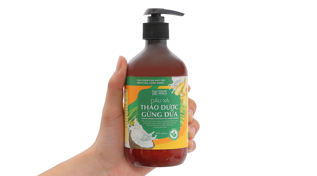 Dầu xả thảo dược Gừng dừa Cocay Hoala giúp tóc mềm mượt, giảm khô xơ - 5
