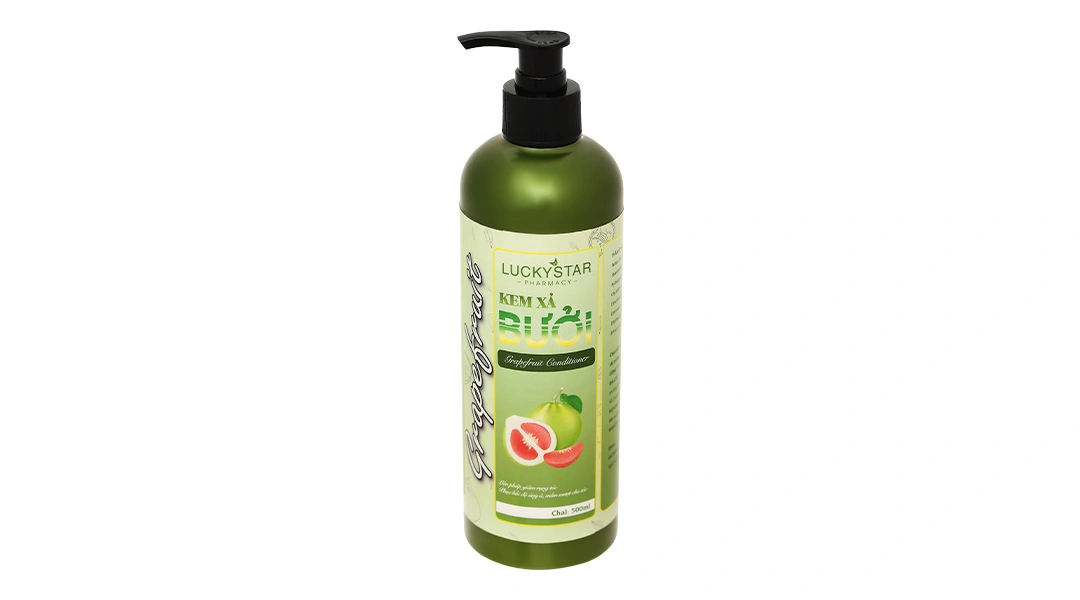Kem xả Bưởi Lucky Star giúp phục hồi tóc mềm mượt óng ả chai 500ml - 
